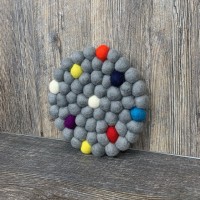 Gray And More Round Felt Trivet